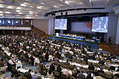 The Plenary at Bonn UNFCCC where negotiations take place.